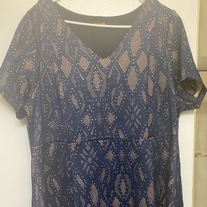 Navy Blue Lace Dress